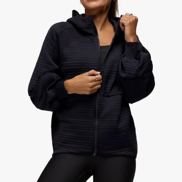 PrAna Women’s Send Off Jacket Size Medium Black New - Picture 1 of 11